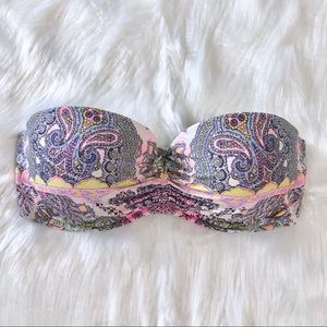 Victoria’s Secret Paisley Strapless Bikini Top